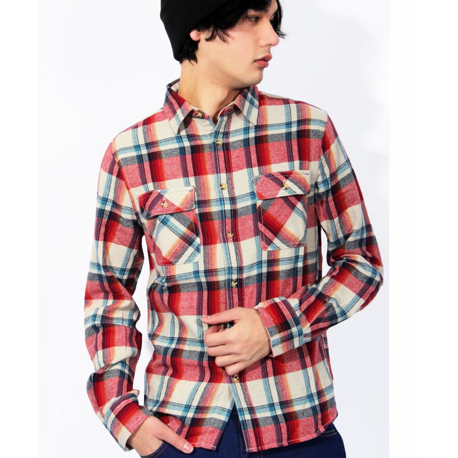 チェックシャツ ネルシャツ メンズ 長袖シャツ全10色 新作 シャツ綿 コットン チェック ネルシャツ フランネルレッド 赤 ネイビー 紺