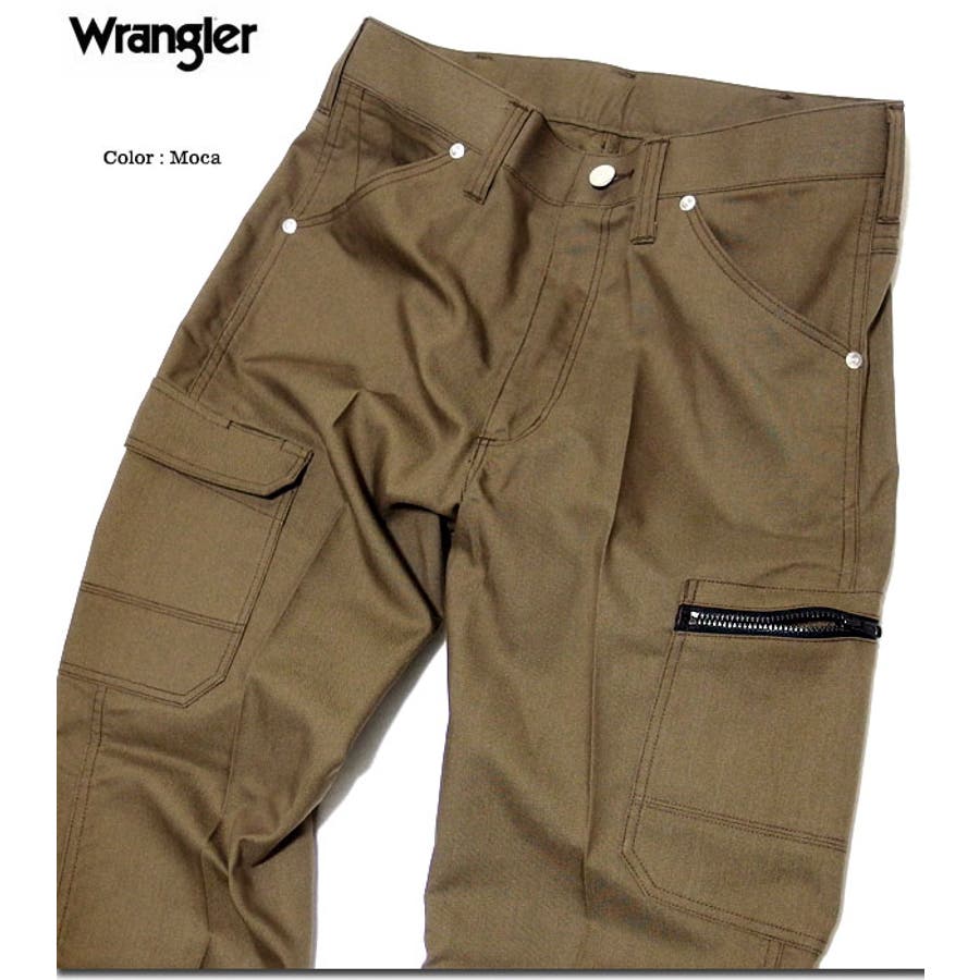 Wrangler ラングラー カーゴパンツ ボトムス メンズ パンツ ポケット ワークウェア ワークパンツ ブラック 黒 ノータック オックス