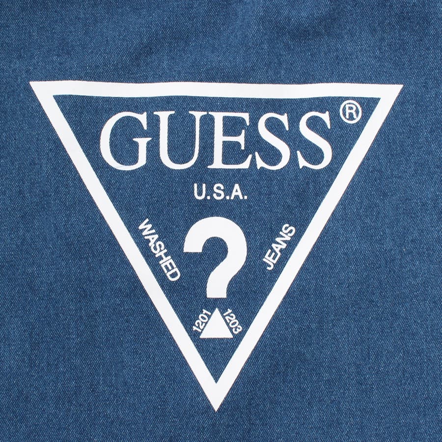 Guess Originals White Triangle Logo Denim Knapsack Japan Exclusive Item ゲス オリジナルス ホワイトトライアングルロゴデニムナップサック 品番 Guew Guess Men ゲス のメンズファッション通販 Shoplist ショップリスト