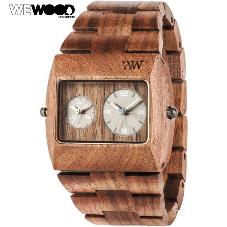 WEWOOD(ウィウッド) 腕時計 ウッド/木製 JUPITER rs NUT デュアルタイム[品番：INTA0000088]｜time